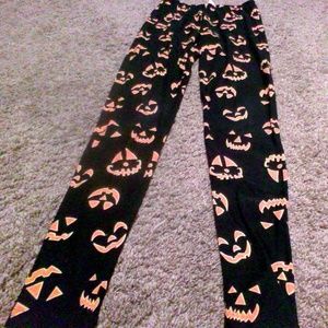 jack-o-lantern leggings